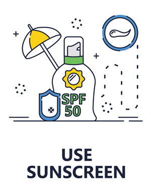 skin care california use sunscreen card